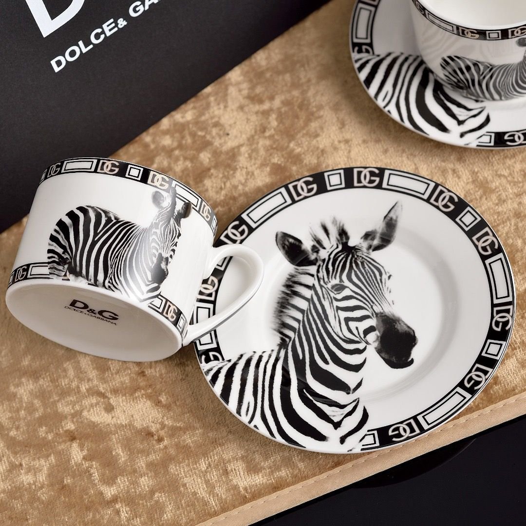 Dolce & Gabbana Zebra tea set of two cups - Image 2 of 2